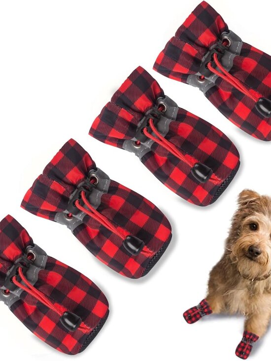 TEOZZO Other - TEOZZO Dog Shoes Dog Boots & Paw Protector, Anti-Slip Sole Winter Dog Booties